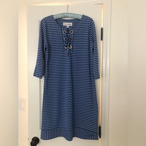 Sara Campbell Blue Dress